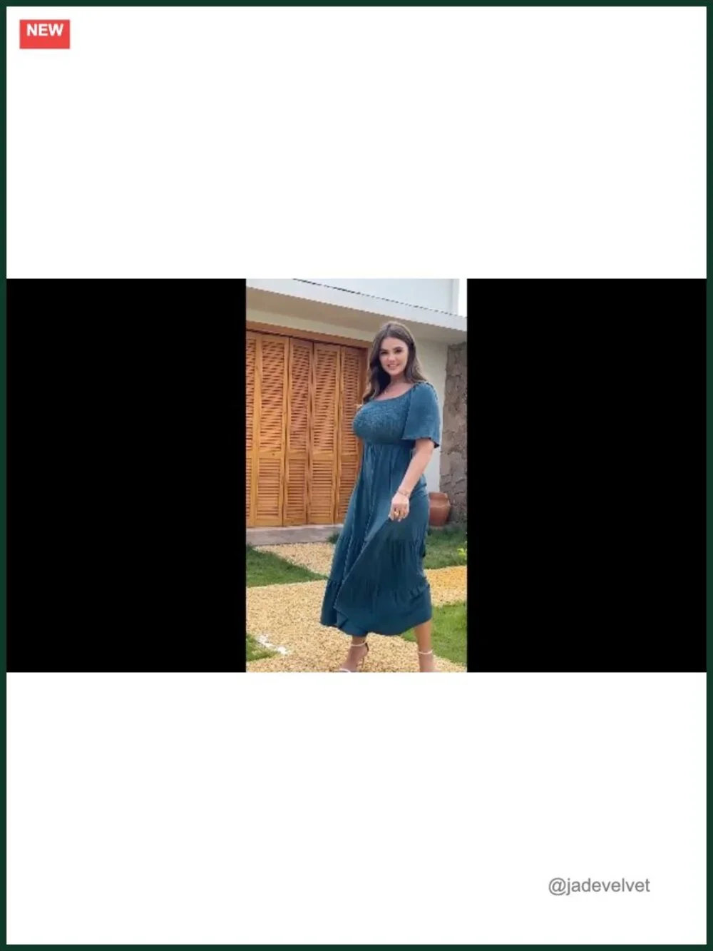 Plus Size Smocked Boho Floral Maxi Dress Square Neck Short Sleeve Wedding Guest - Picture 6 of 6